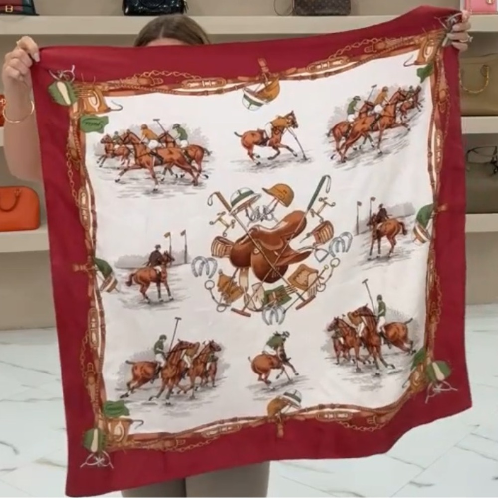 Gucci Silk Equestrian Scarf - Authentic